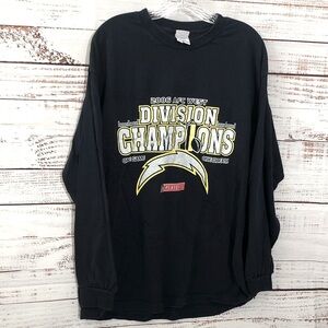 2006 Navy AFC West Division Champions long sleeve Graphic Tee size Xl